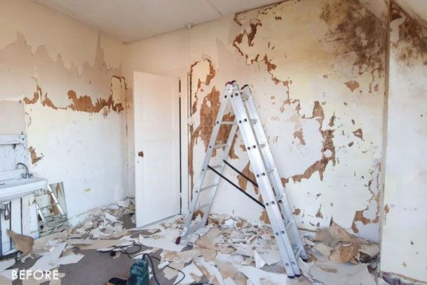 Plastering before